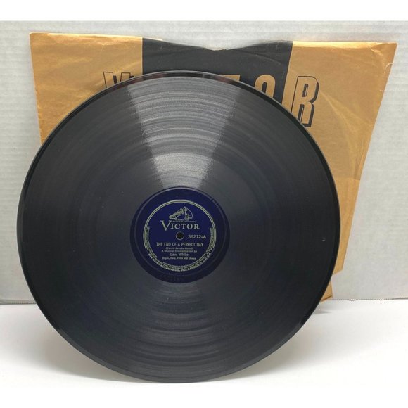 Lew White The End of Perfect Day 12" Record 78RPM Victor 36212 Pilgrims Chorus - Picture 3 of 5